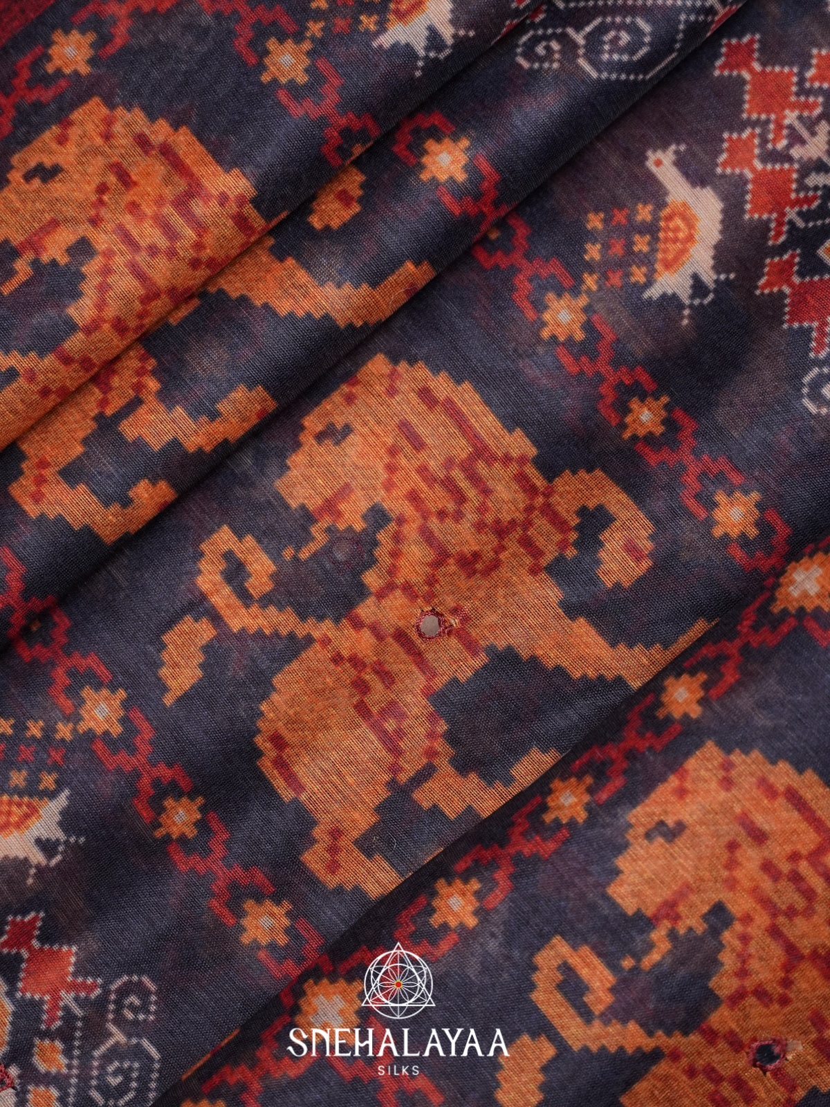 Black Chanderi Saree