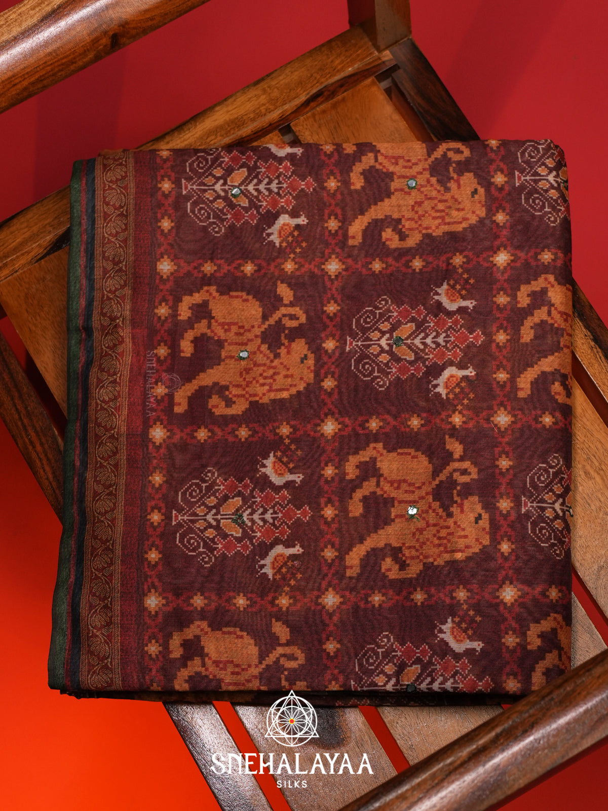 Terracotta Chanderi Saree