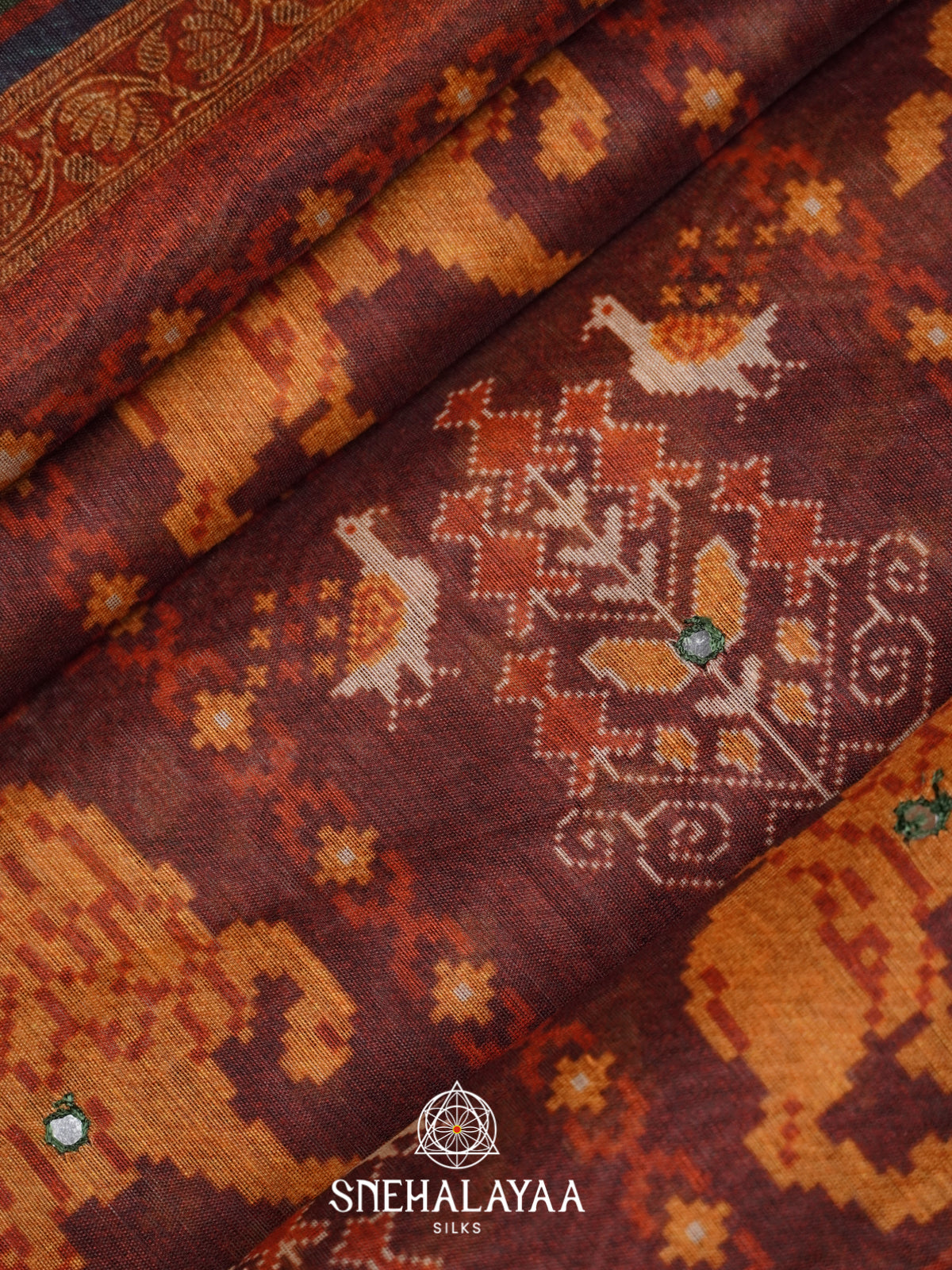 Terracotta Chanderi Saree