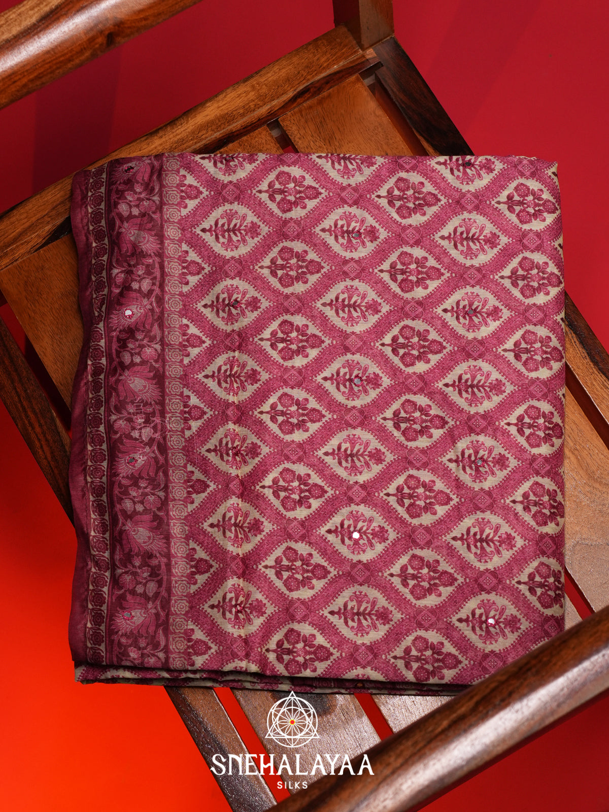 Pink Chanderi Saree