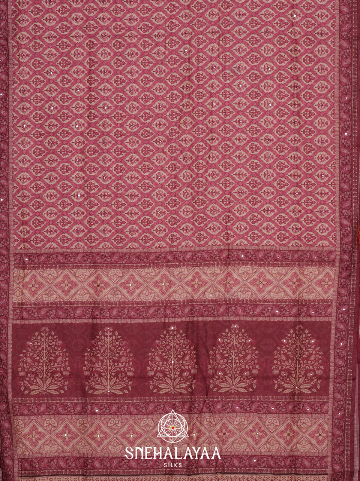 Pink Chanderi Saree