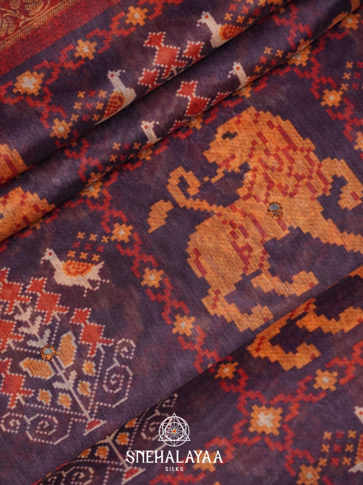 Brown Chanderi Saree