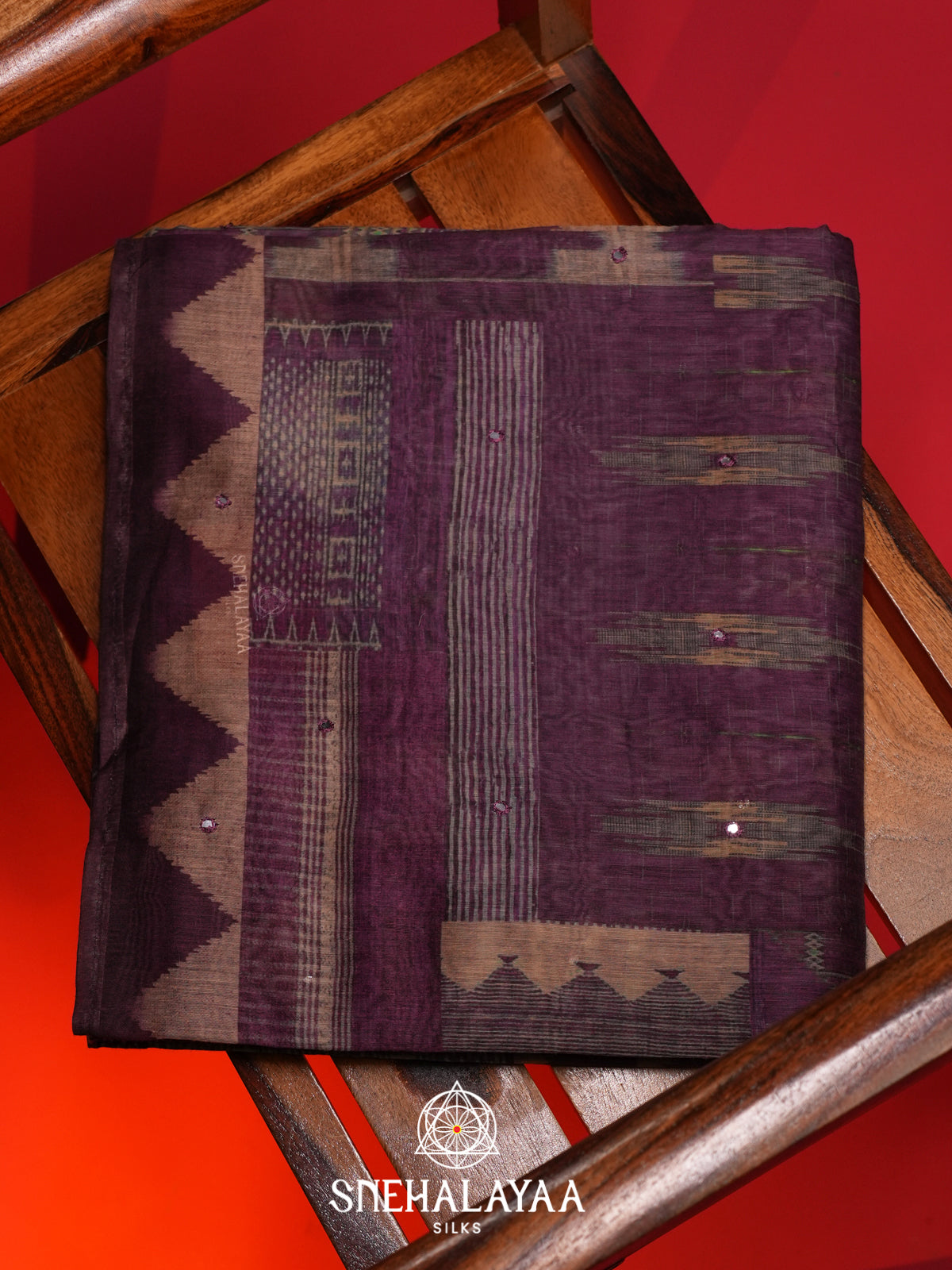 Purple Chanderi Saree