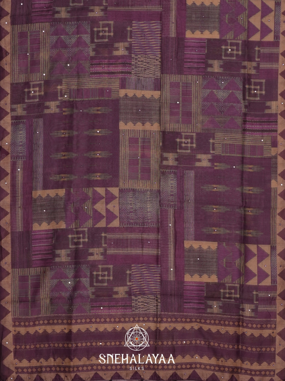 Purple Chanderi Saree