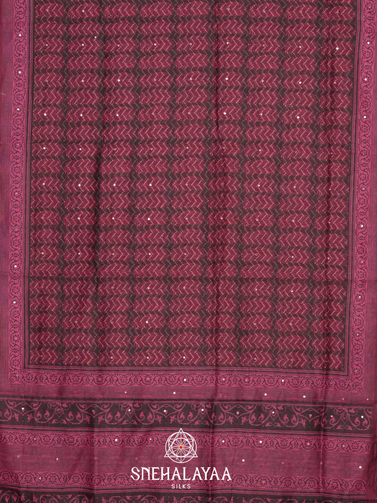 Plum Chanderi Saree