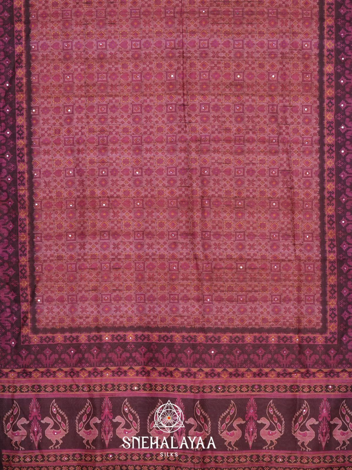 Magenta Chanderi Saree