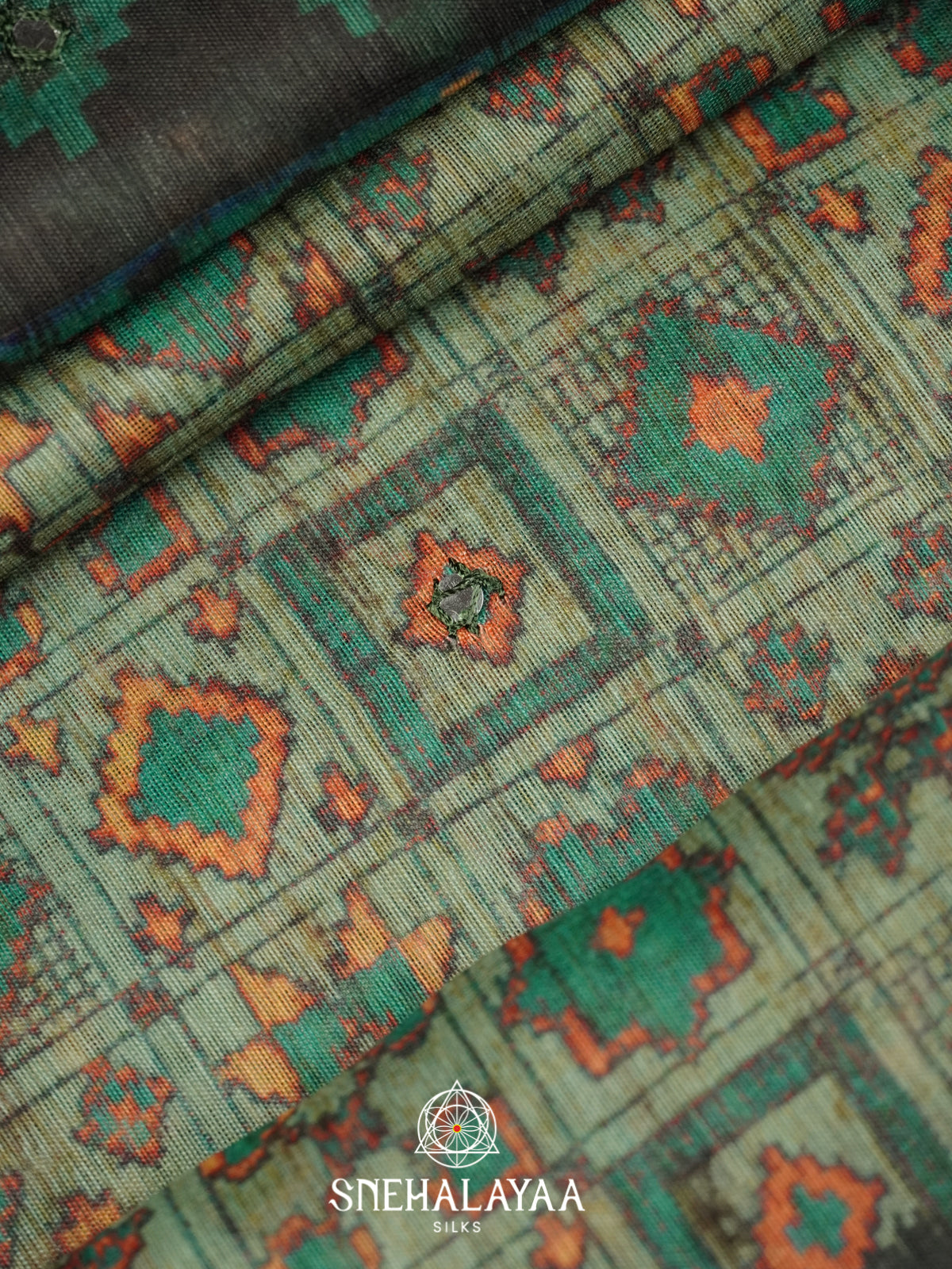 Green Chanderi Saree