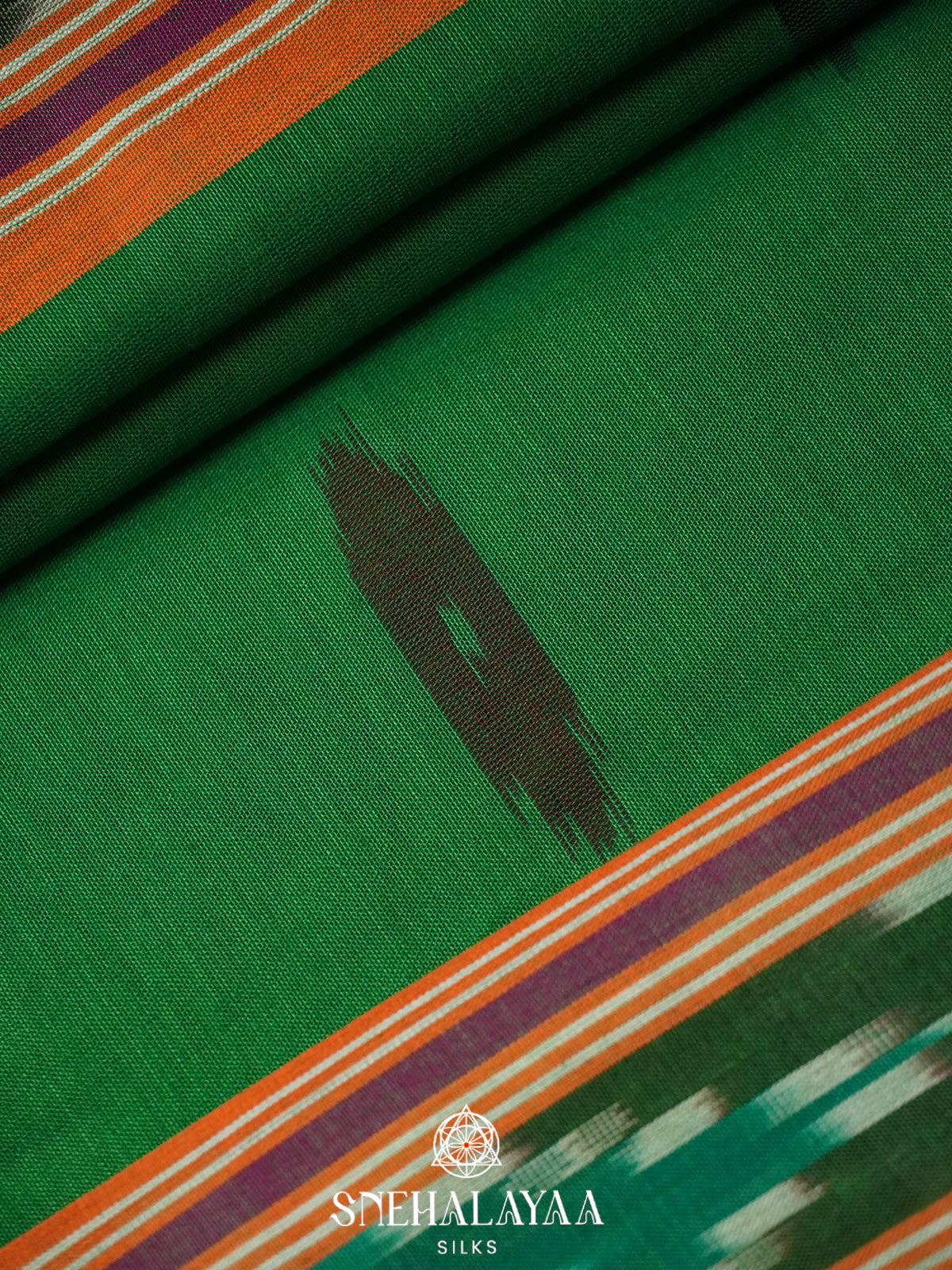 Green Ikkat Cotton Saree