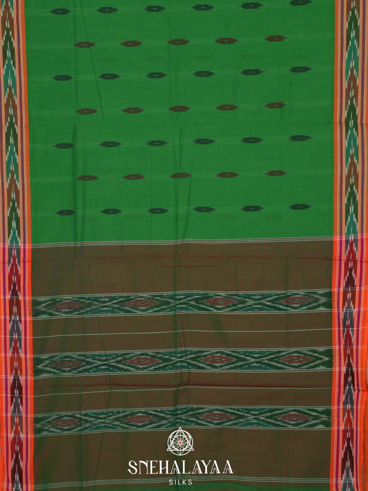 Green Ikkat Cotton Saree
