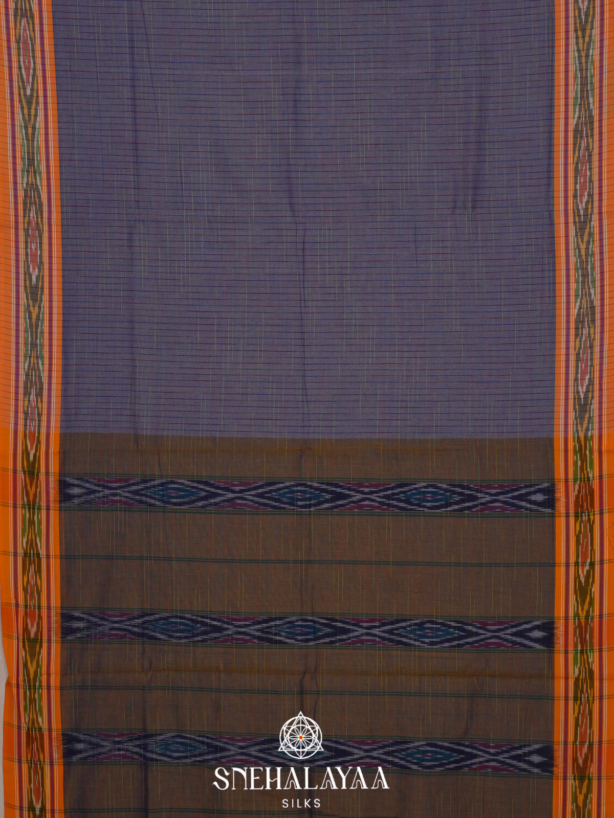 Blue Ikkat Cotton Saree