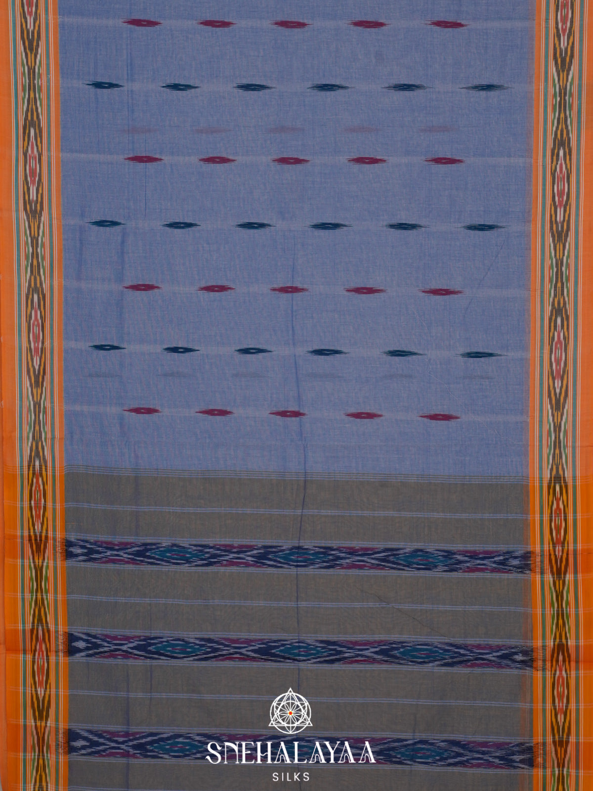 Blue Ikkat Cotton Saree