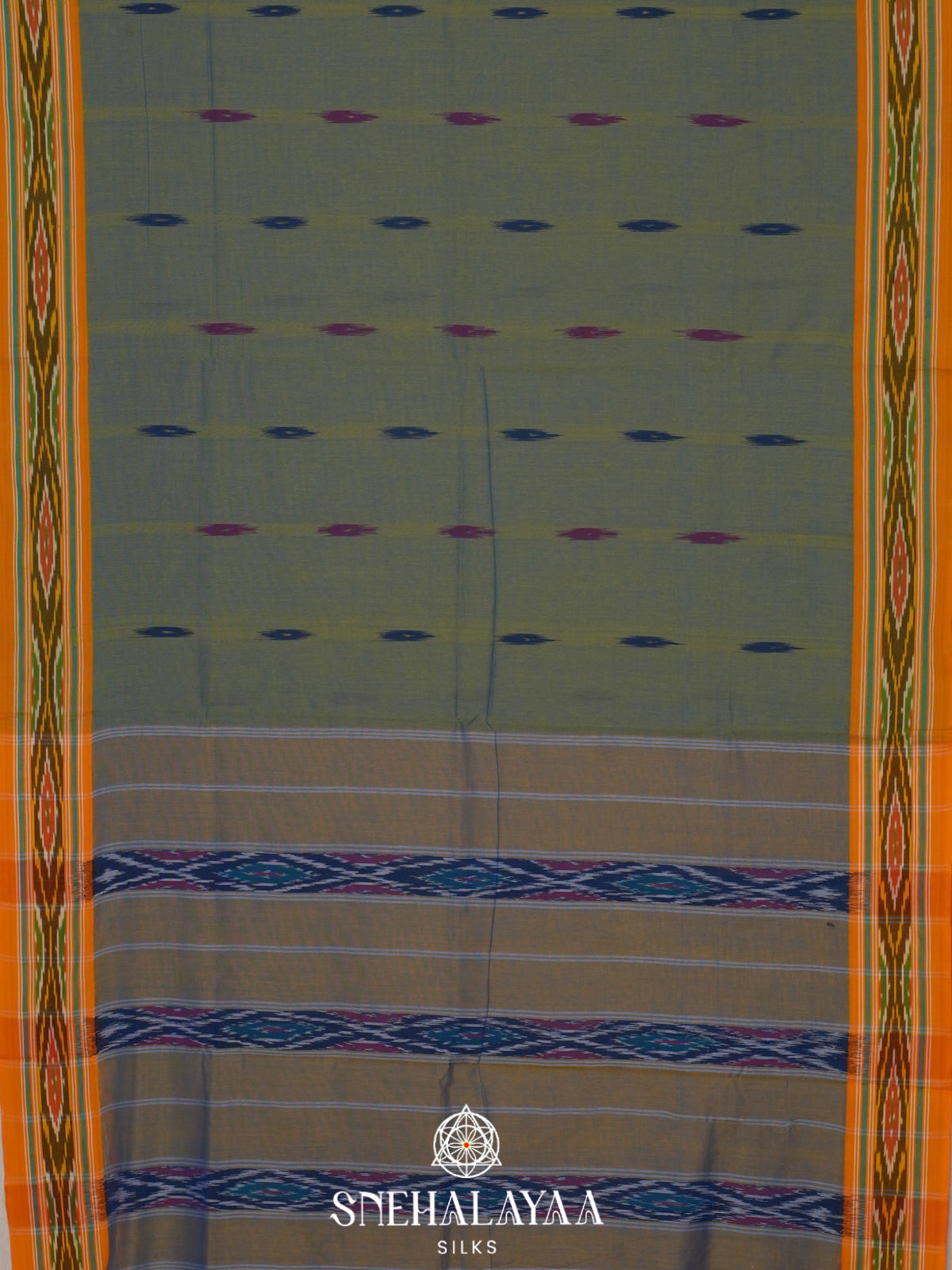 Green Ikkat Cotton Saree