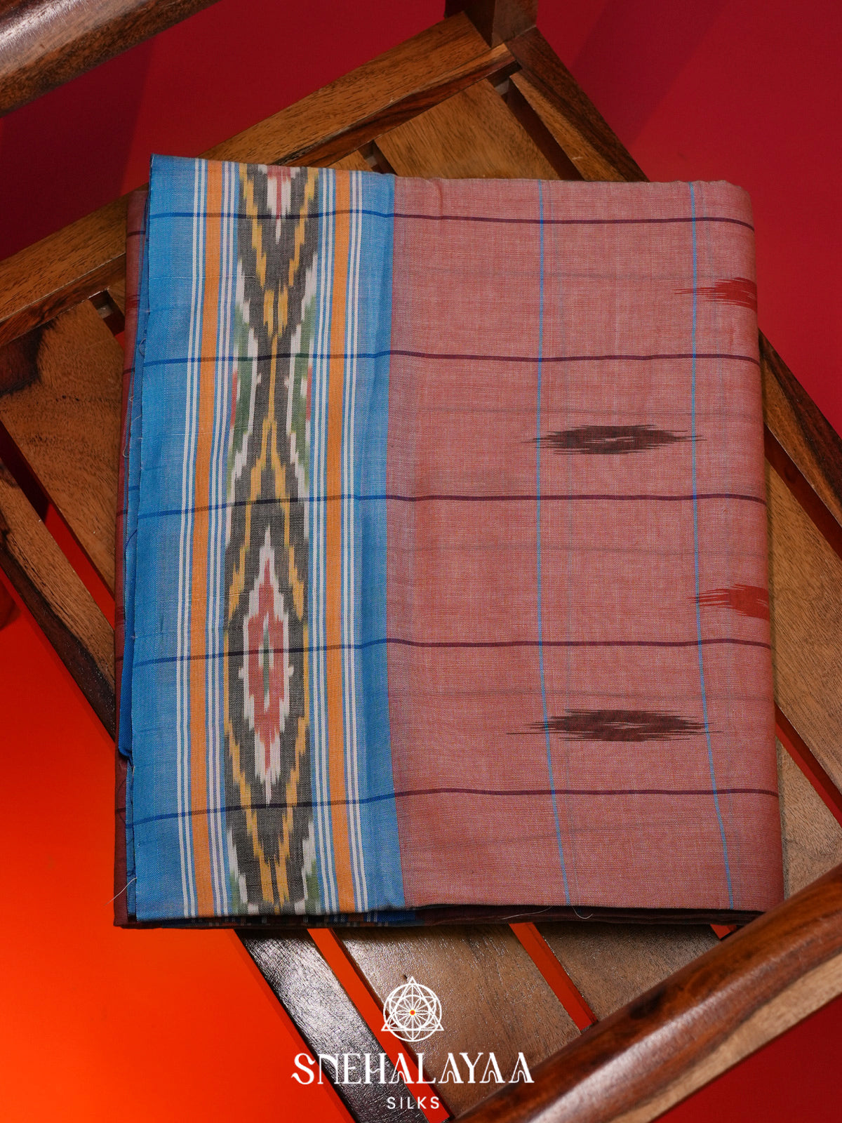 Mauve Ikkat Cotton Saree