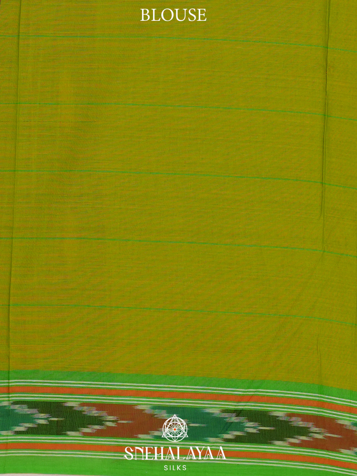 Olive Green Ikkat Cotton Saree