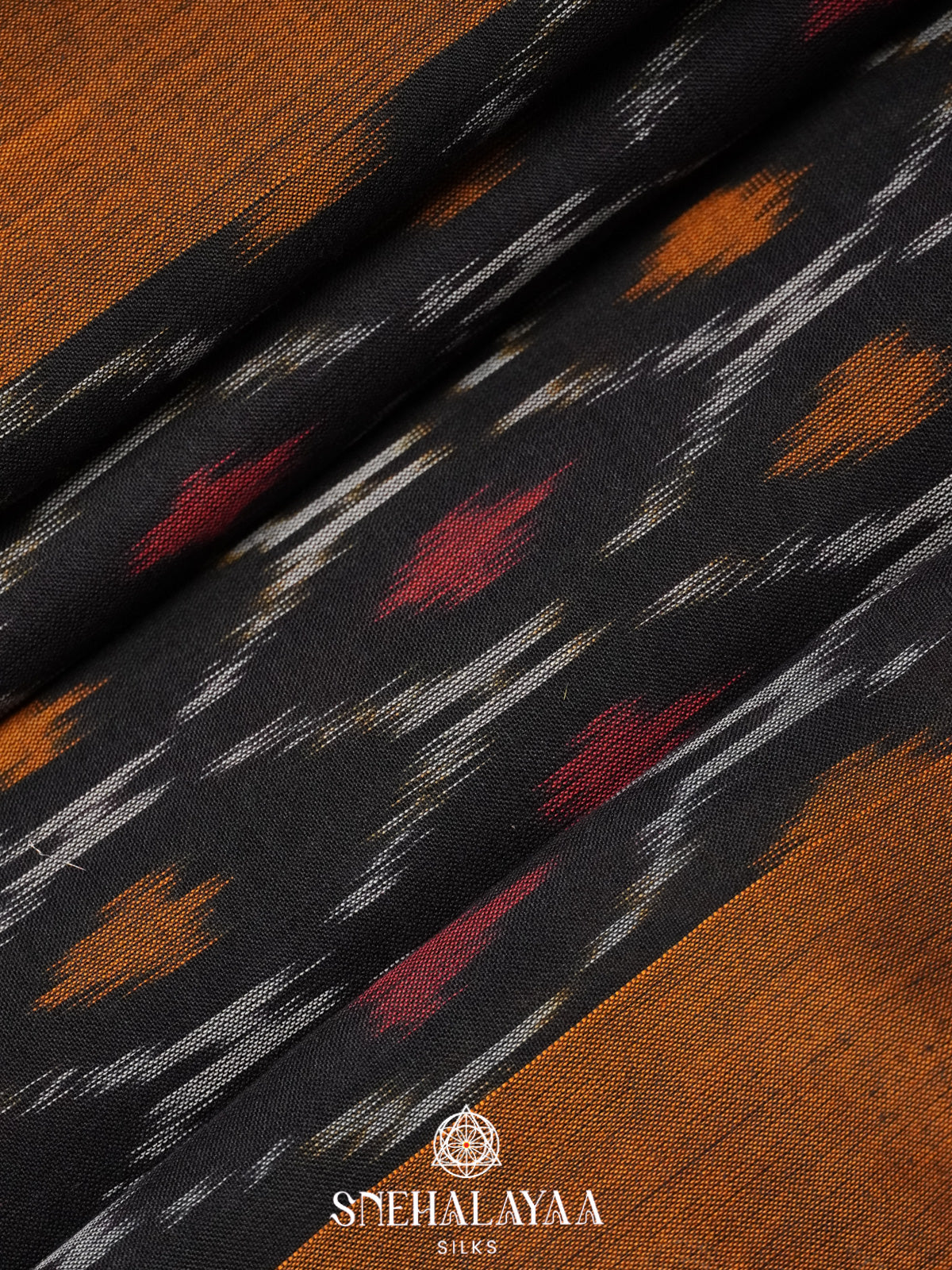 Black Ikkat Cotton Saree