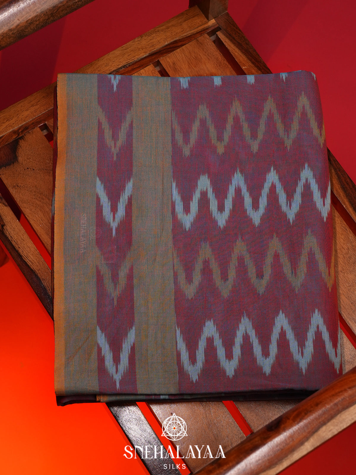 Mauve Ikkat Cotton Saree