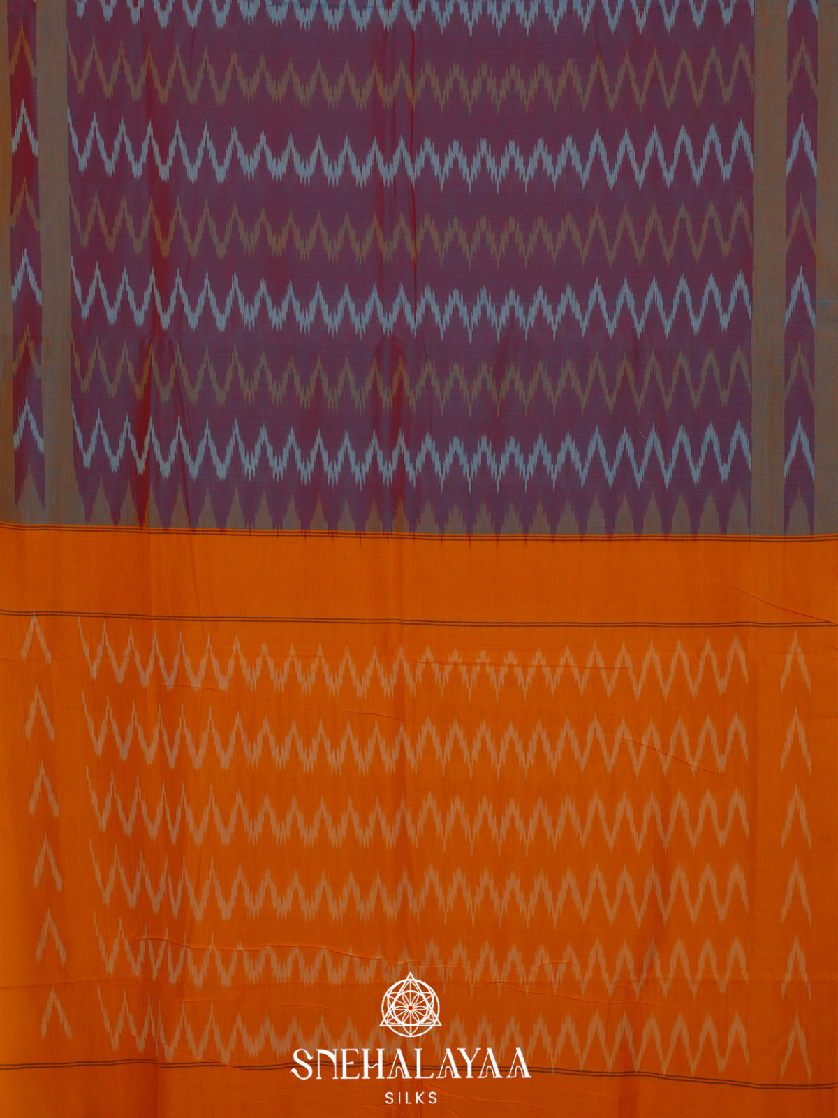 Mauve Ikkat Cotton Saree