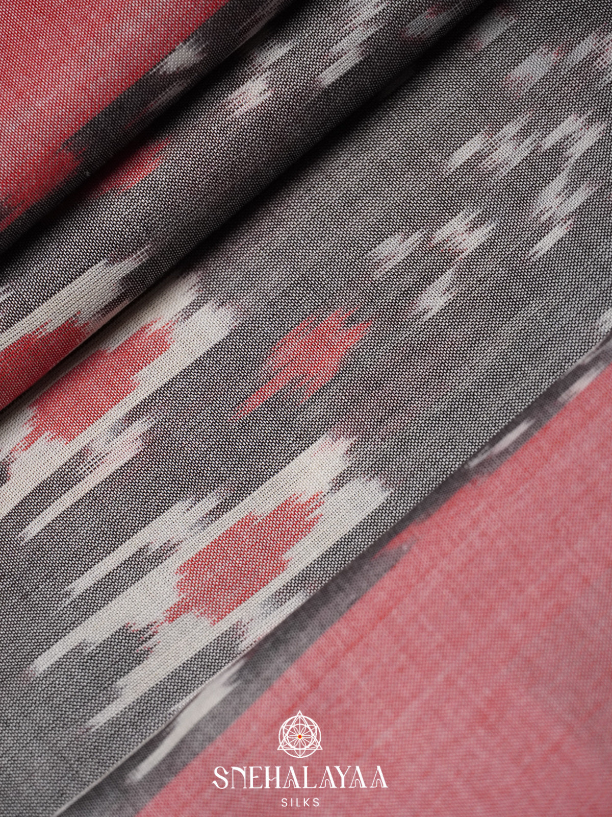 Grey Ikkat Cotton Saree
