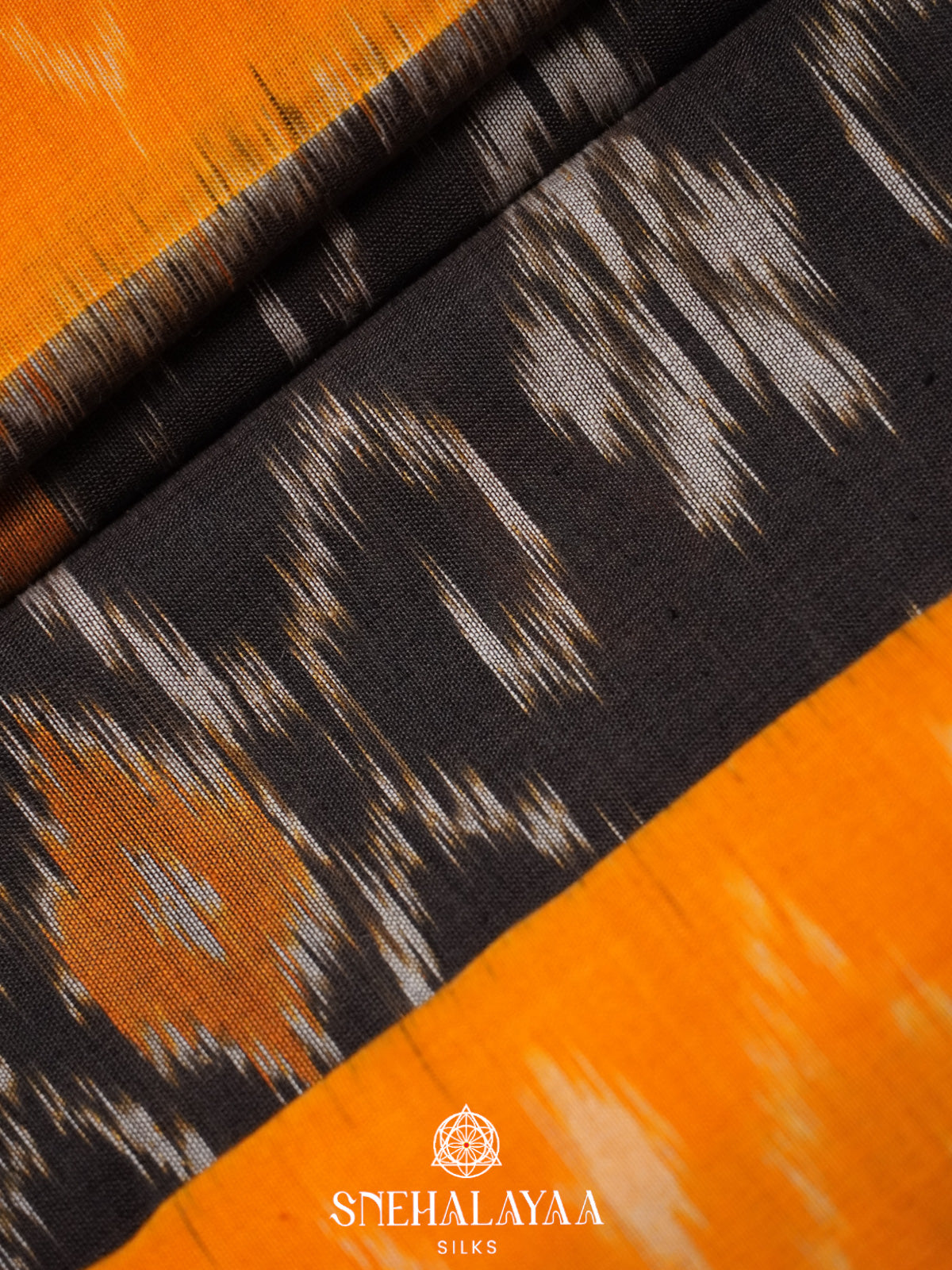 Black Ikkat Cotton Saree
