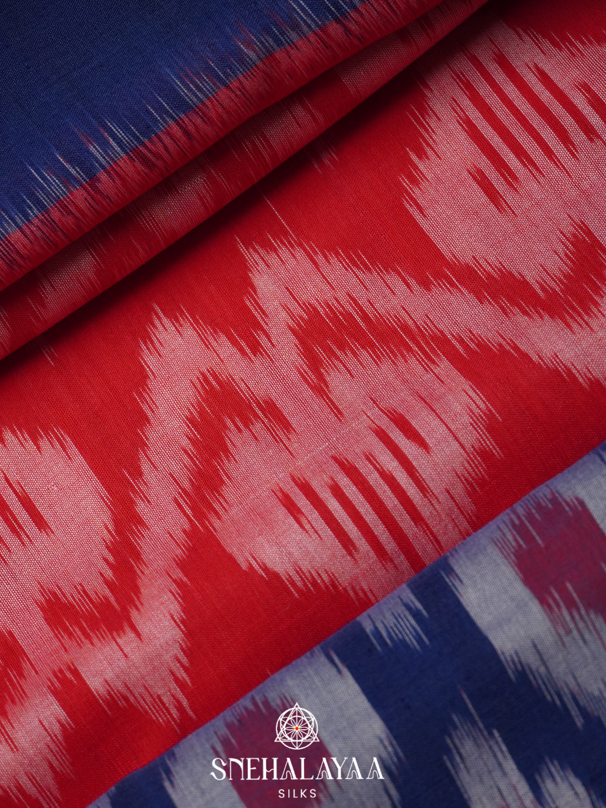 Red Ikkat Cotton Saree