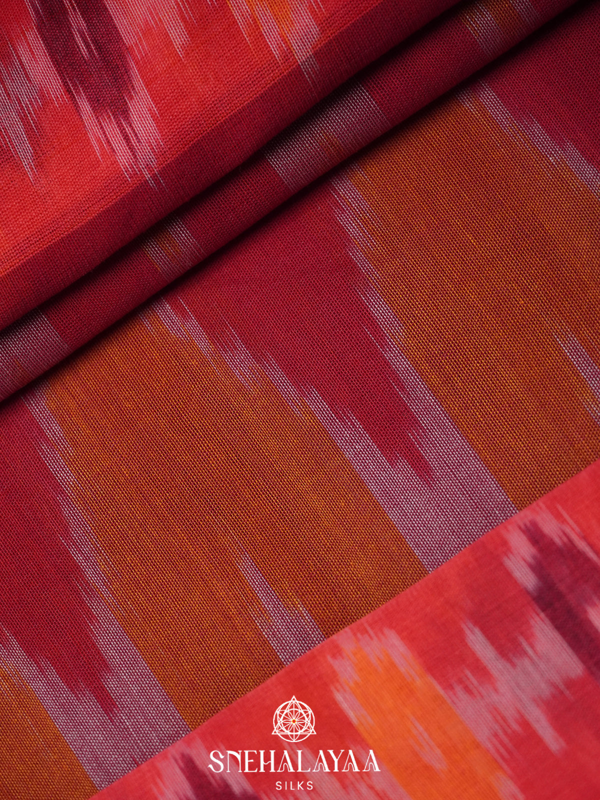 Maroon Ikkat Cotton Saree