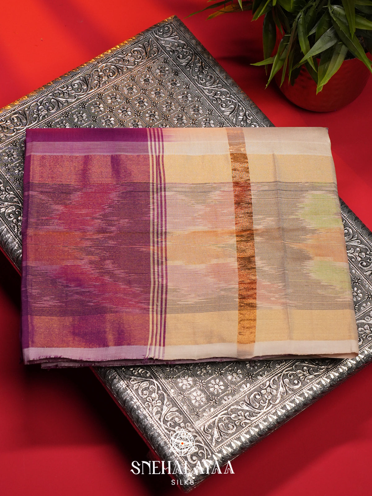 Magenta Silk Cotton Saree