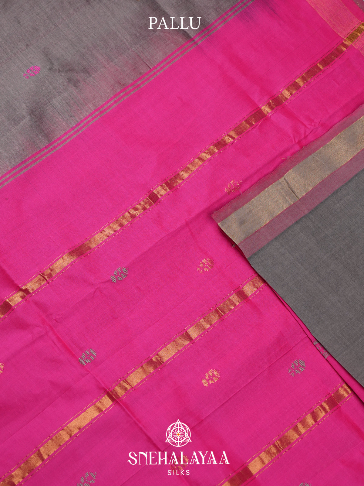 Grey Silk Cotton Saree