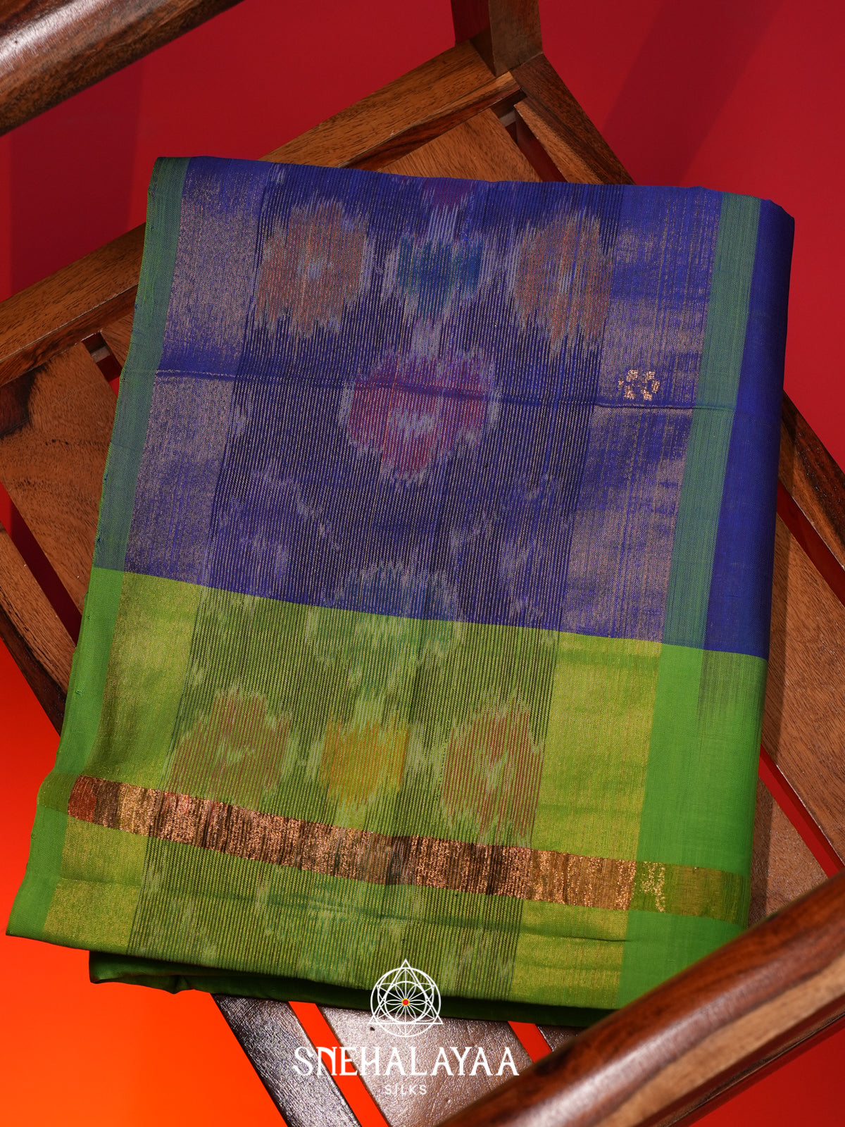 Royal Blue Silk Cotton Saree