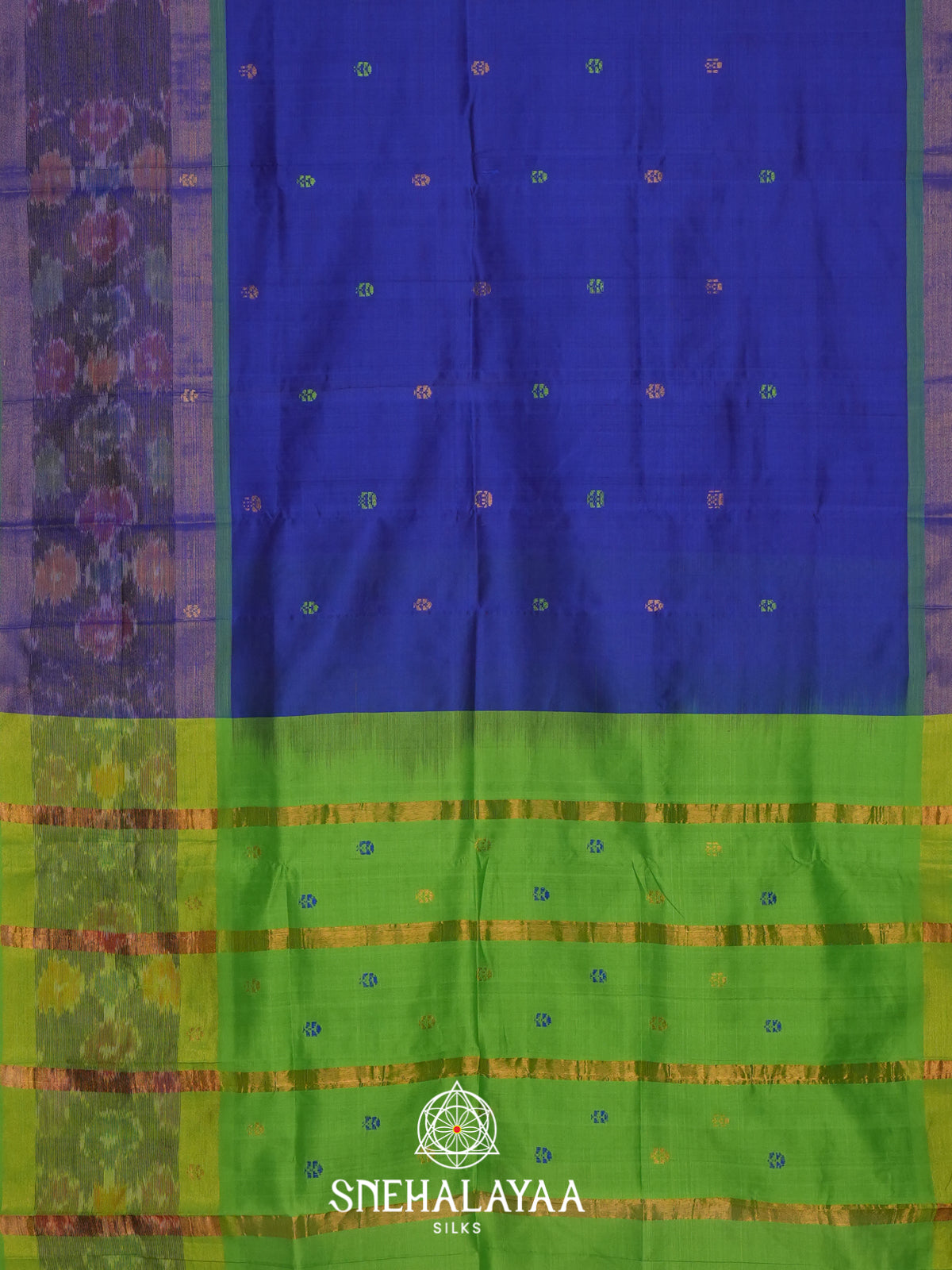 Royal Blue Silk Cotton Saree