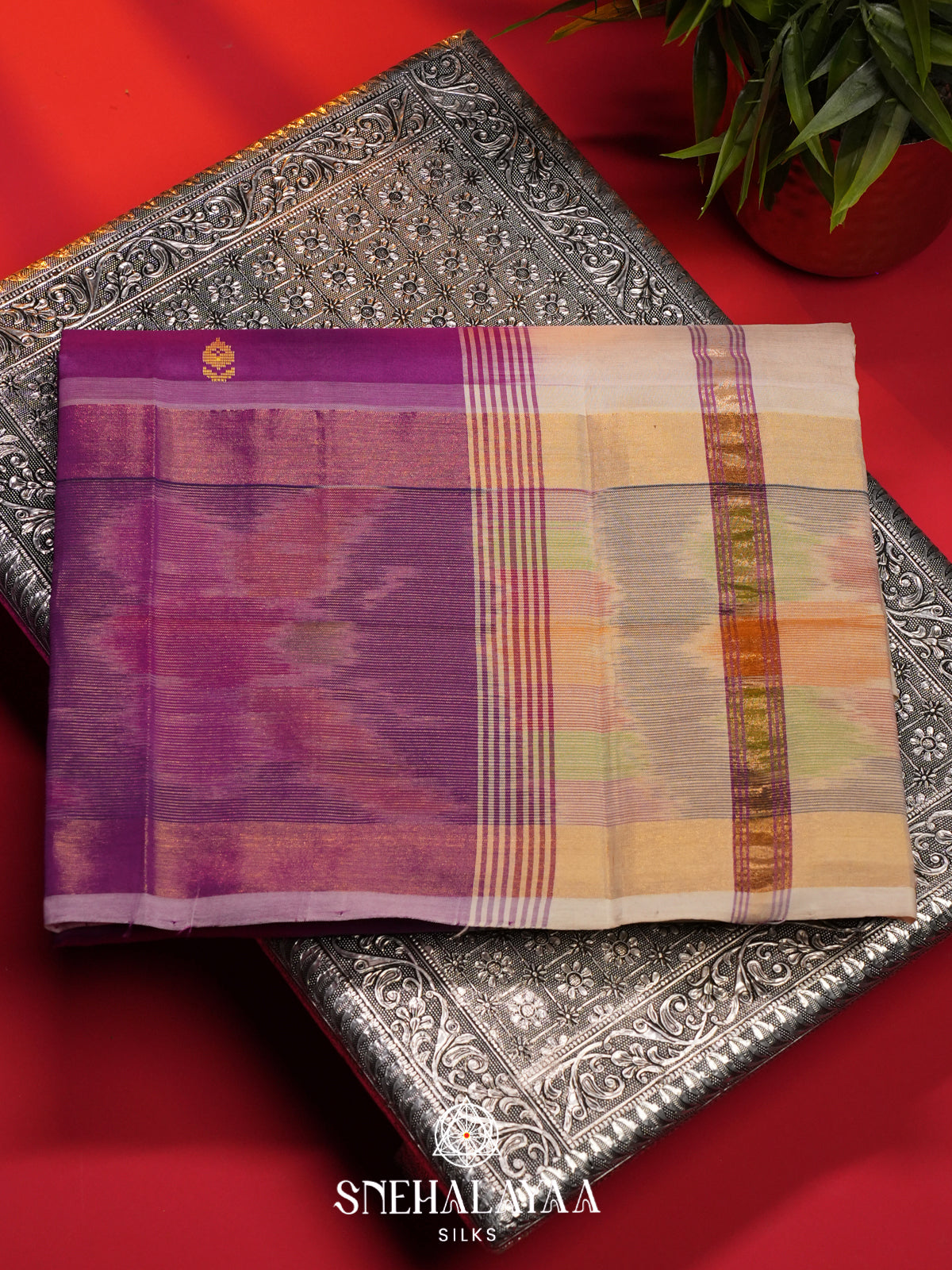 Magenta Silk Cotton Saree