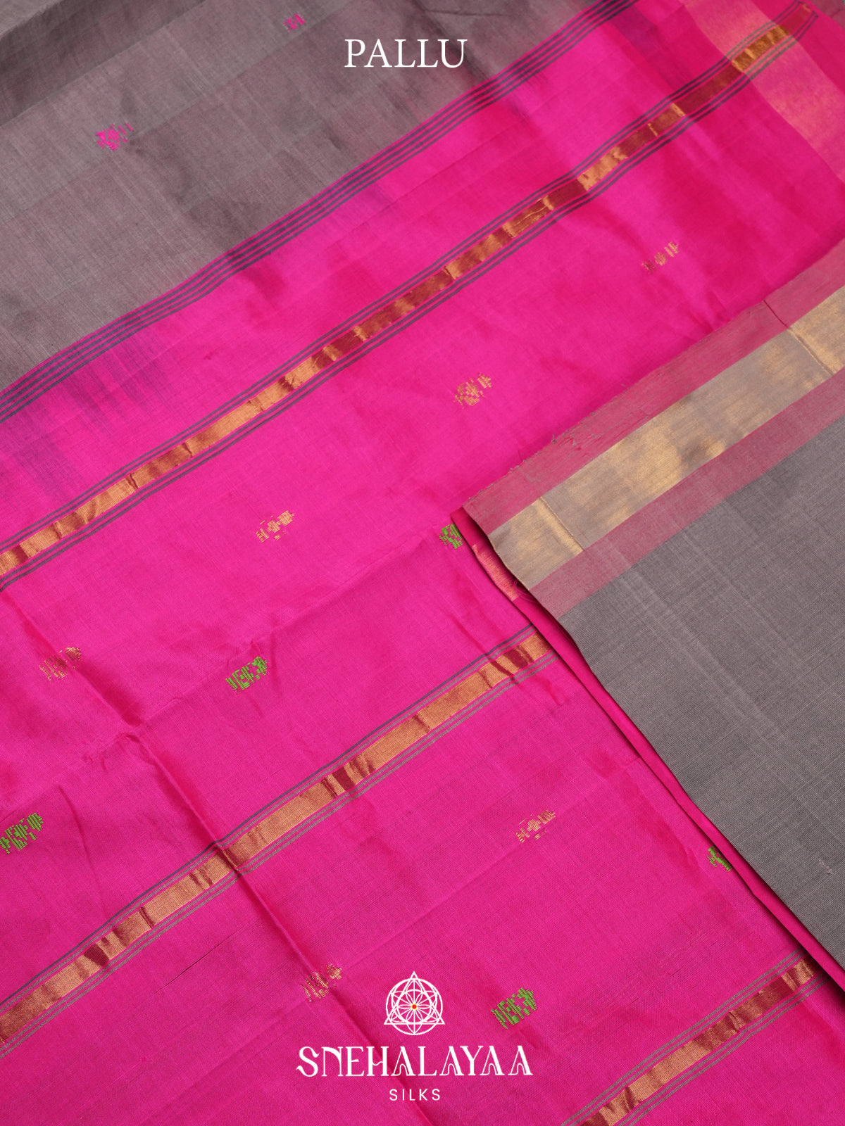 Grey Silk Cotton Saree