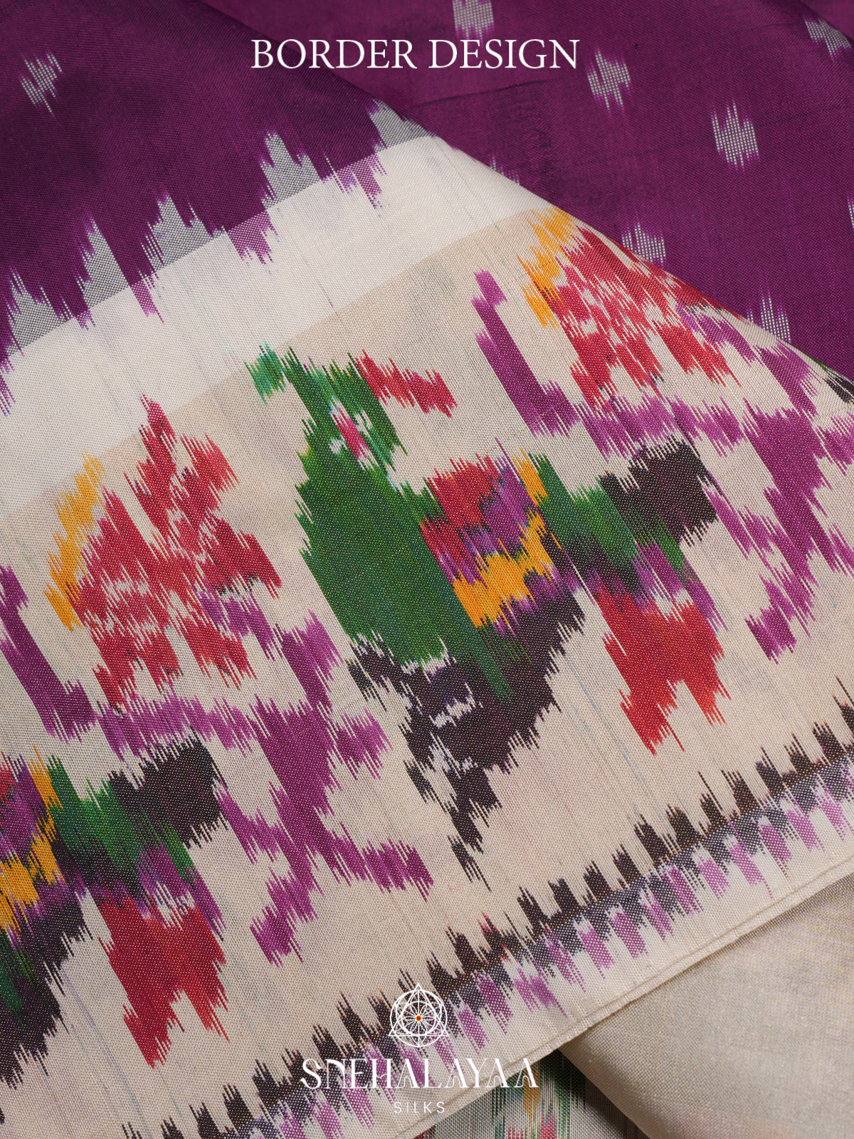 Purple Pochampally Ikat Silk Saree
