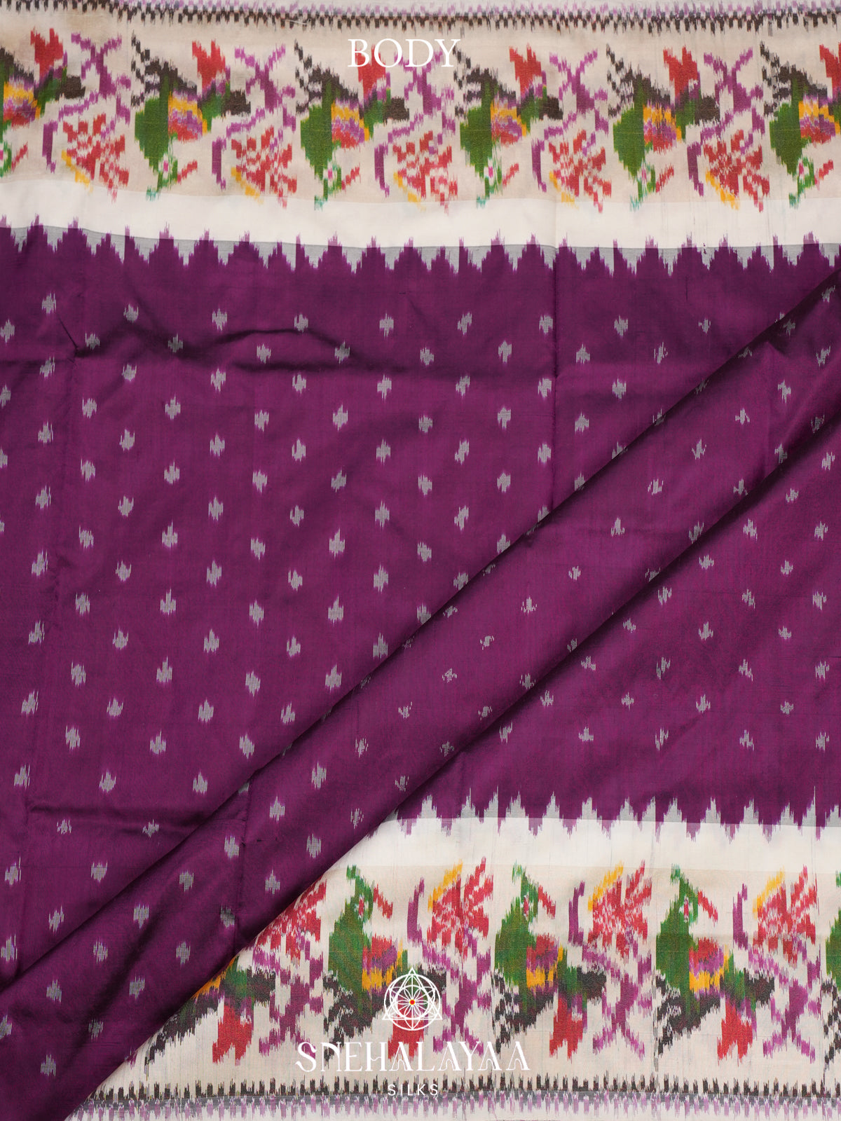 Purple Pochampally Ikat Silk Saree