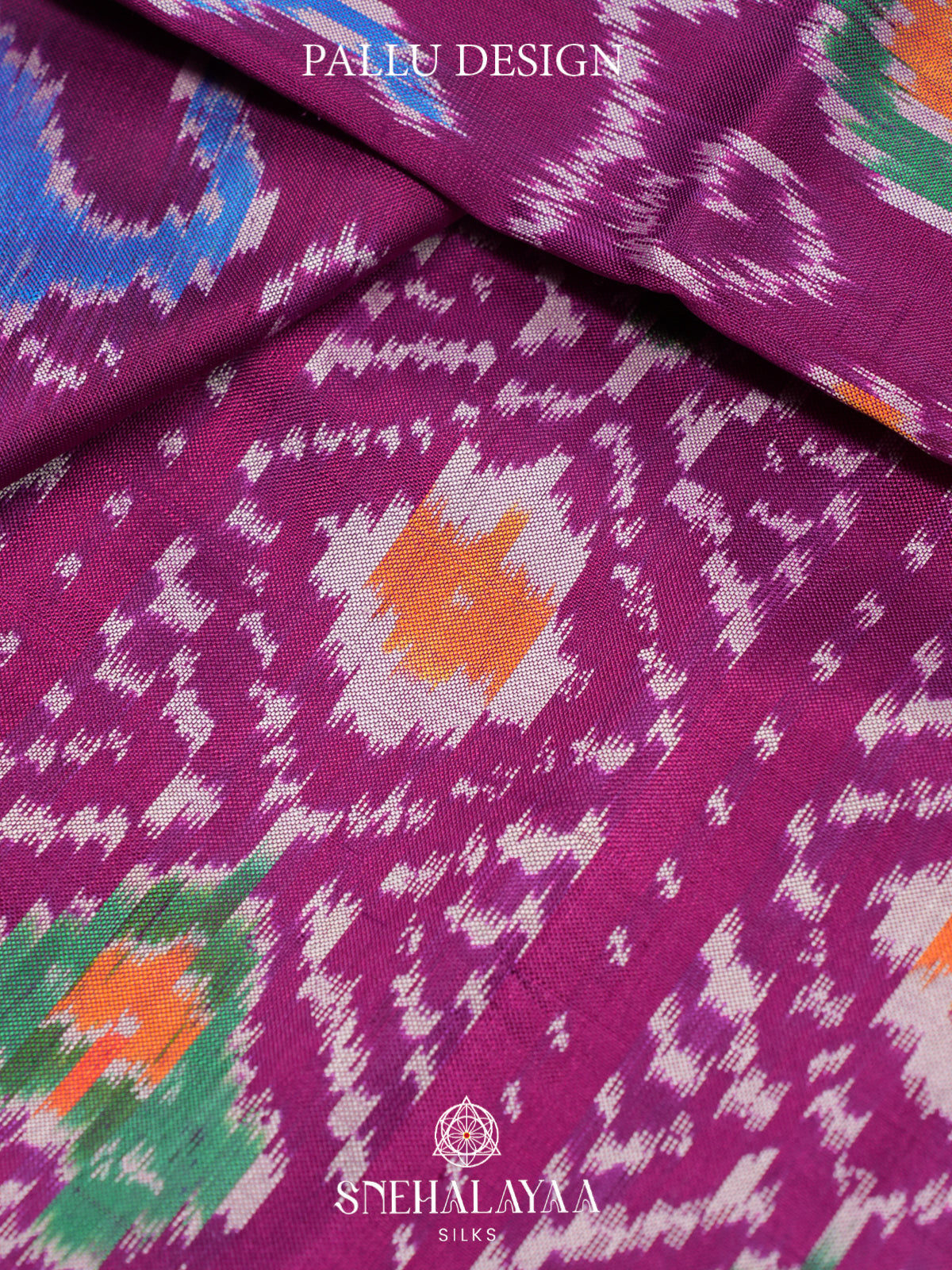Purple Pochampally Ikat Silk Saree