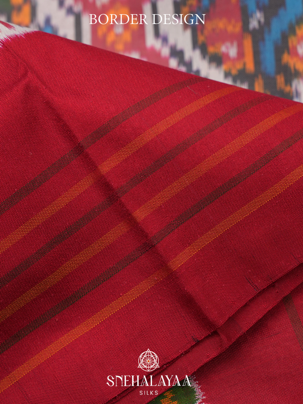 White Pochampally Ikat Silk Saree