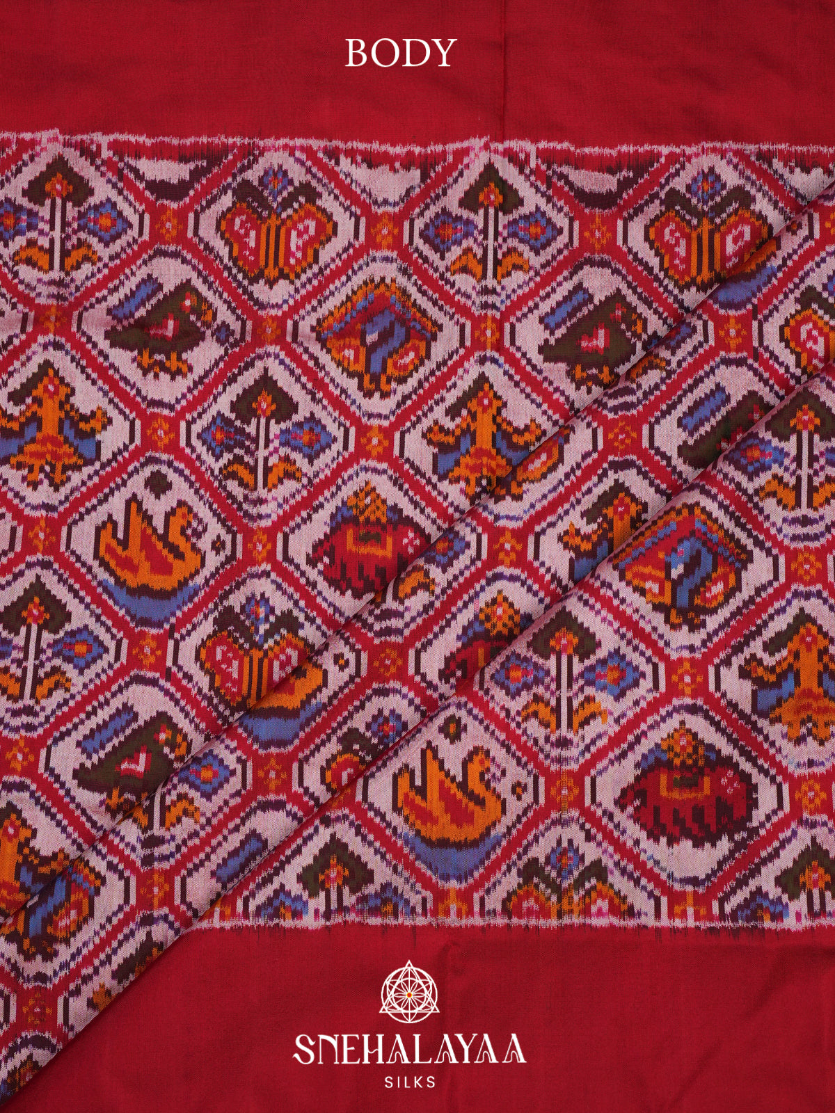 Peach Pochampally Ikat Silk Saree