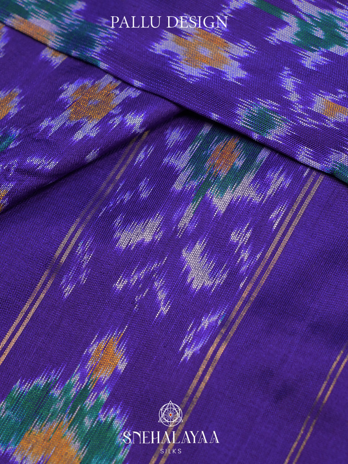 Royal Blue Pochampally Ikat Silk Saree