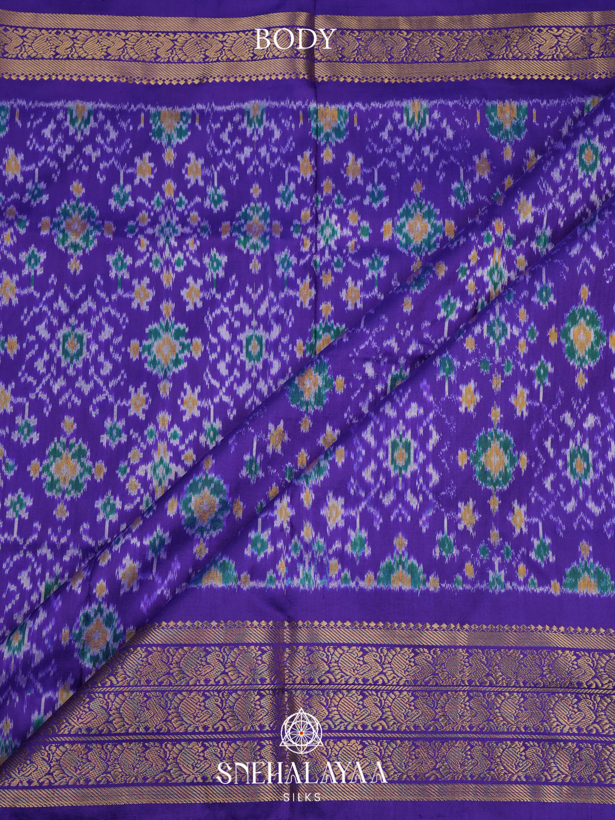 Royal Blue Pochampally Ikat Silk Saree