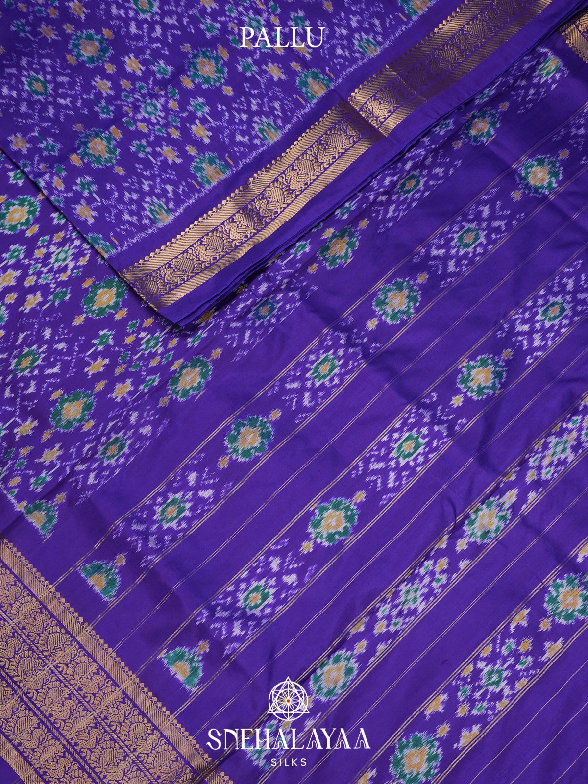 Royal Blue Pochampally Ikat Silk Saree