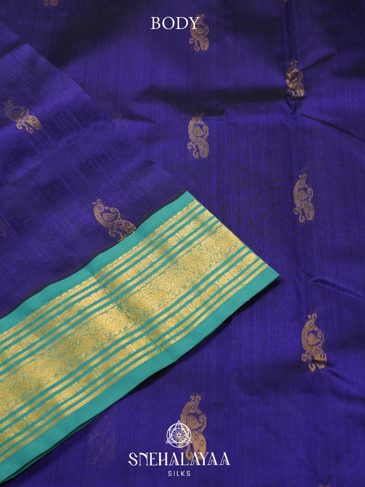 Royal Blue Kanchi Silk Cotton Saree