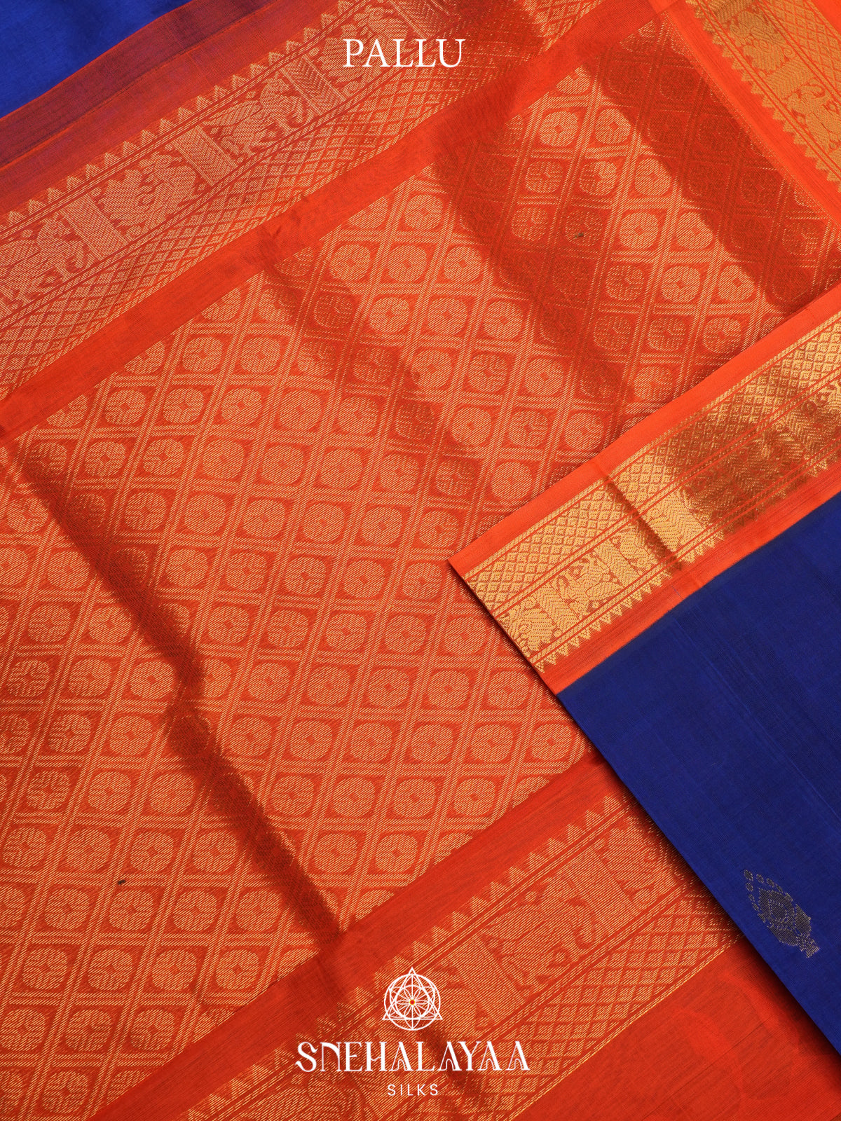 Navy Blue Kanchi Silk Cotton Saree