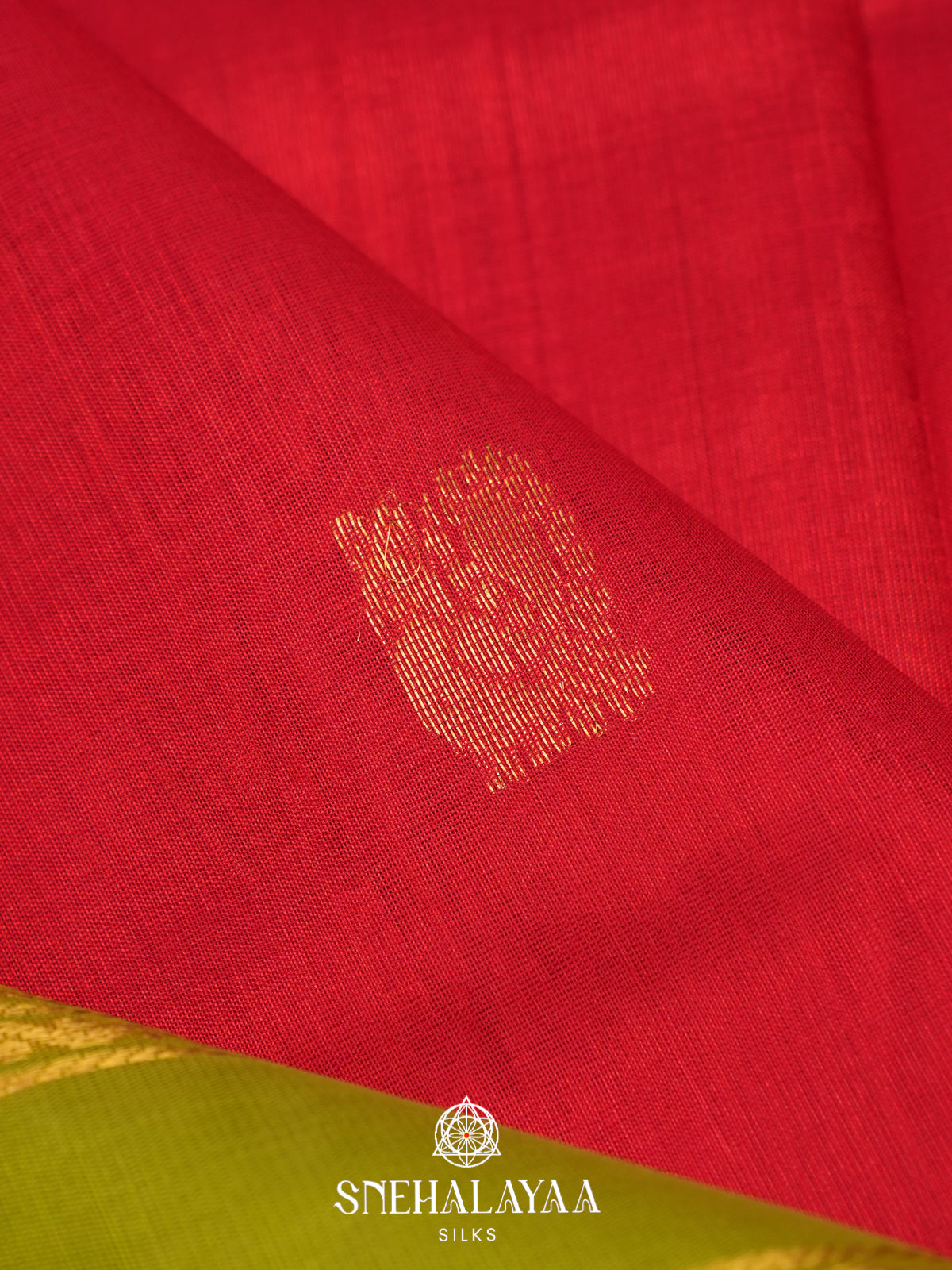 Red Kanchi Silk Cotton Saree