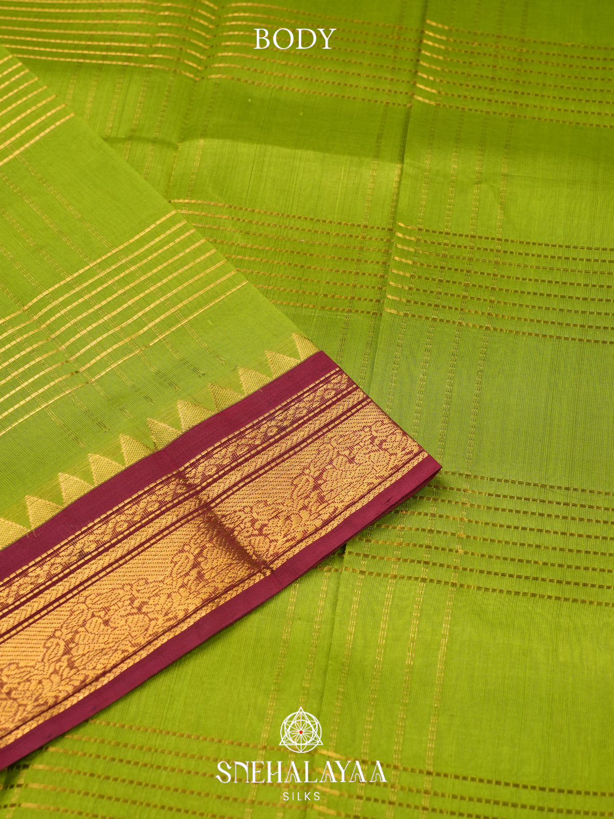 Lime Green Kanchi Silk Cotton Saree