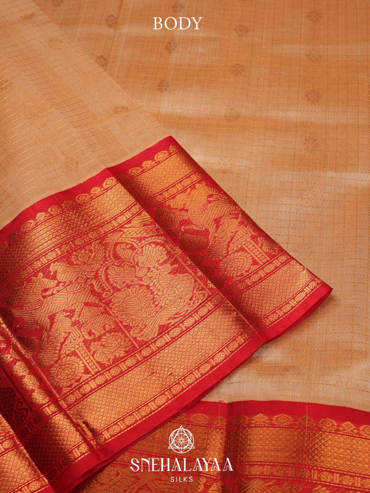 Cream Kanchi Silk Cotton Saree