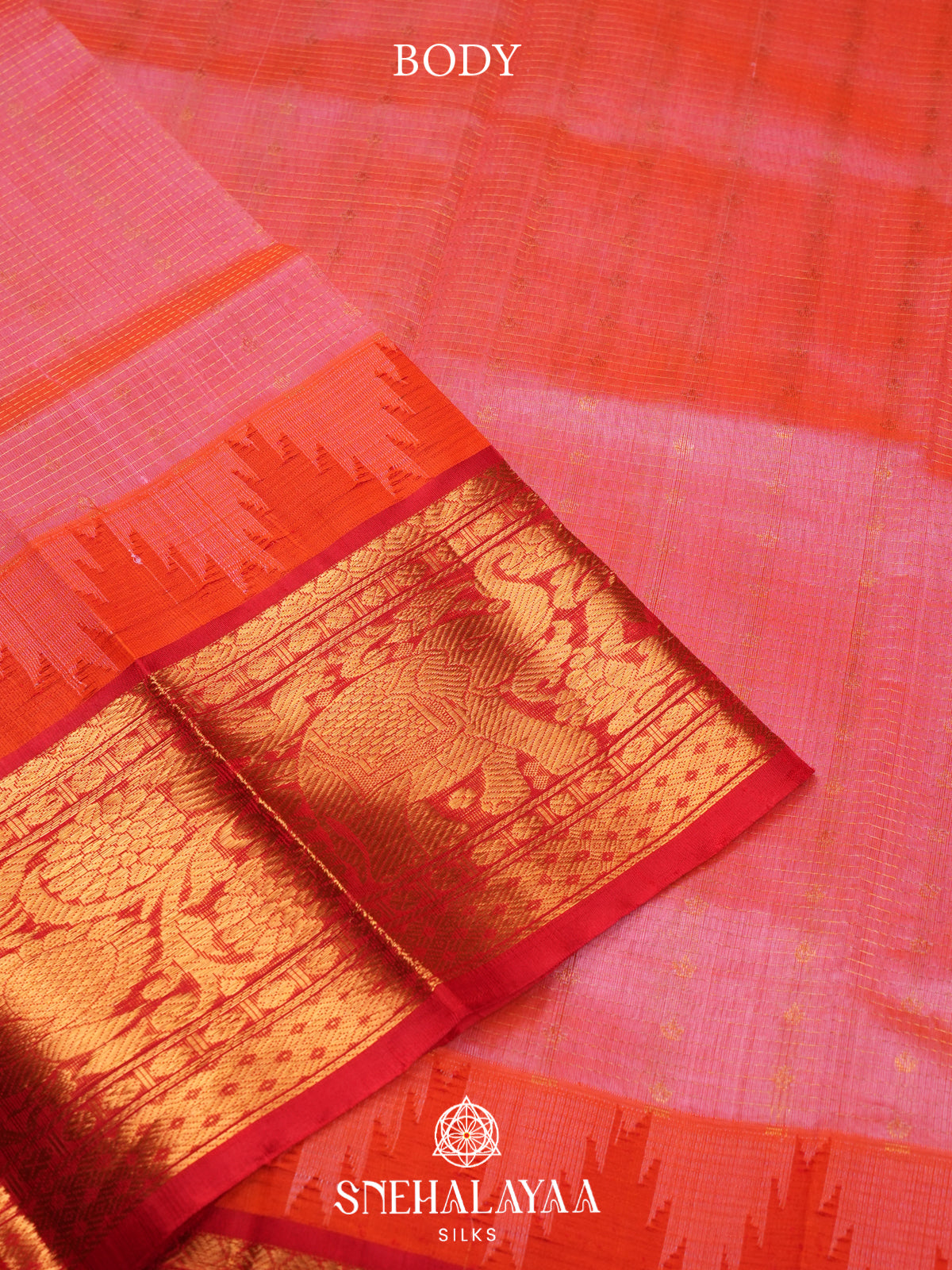 Pink Kanchi Silk Cotton Saree