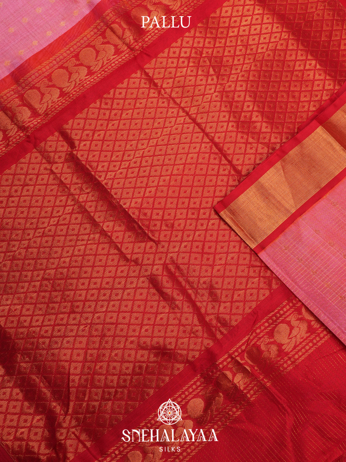 Pink Kanchi Silk Cotton Saree