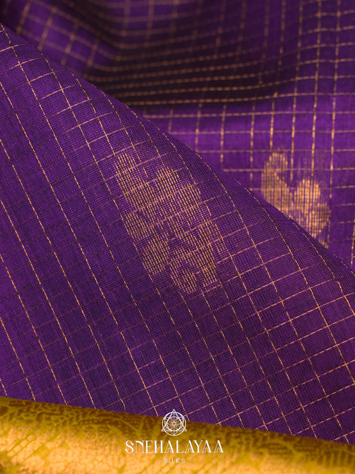 Purple Kanchi Silk Cotton Saree