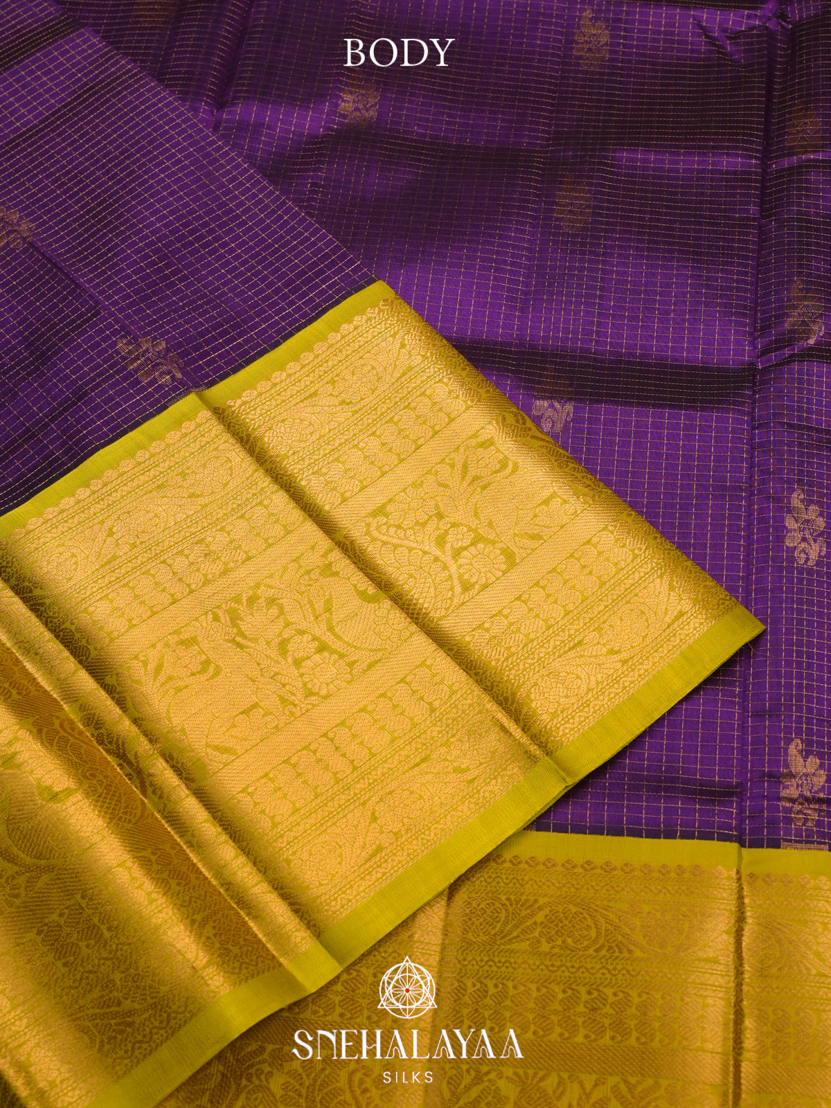 Purple Kanchi Silk Cotton Saree