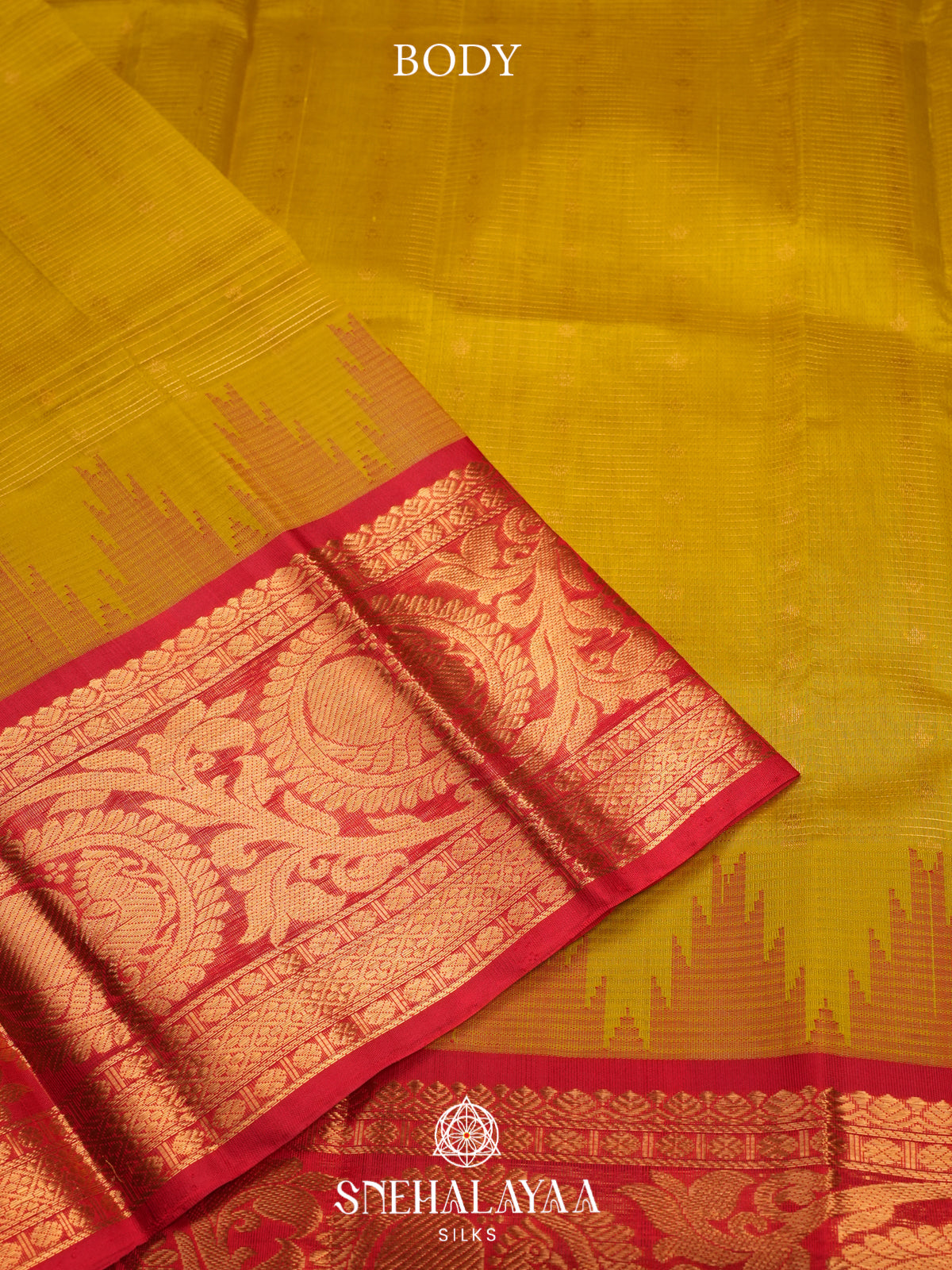 Yellow Kanchi Silk Cotton Saree