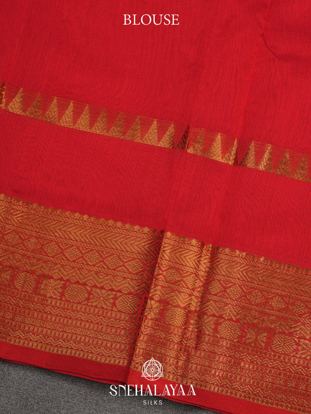 Red Kanchi Silk Cotton Saree